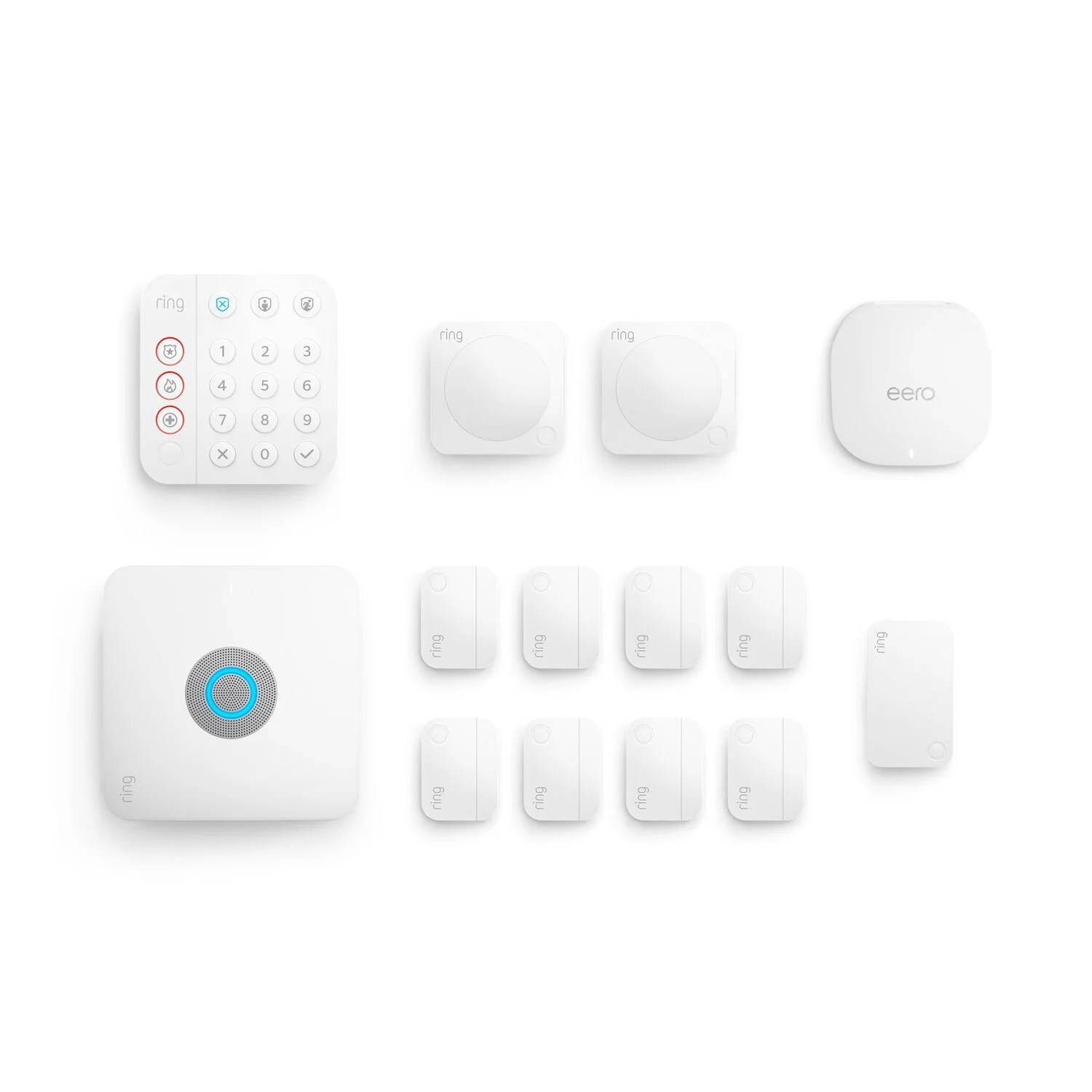 Alarm Pro, 13-Piece Kit (with built-in eero Wi-Fi 6 router and additional eero 6 Wi-Fi Router)